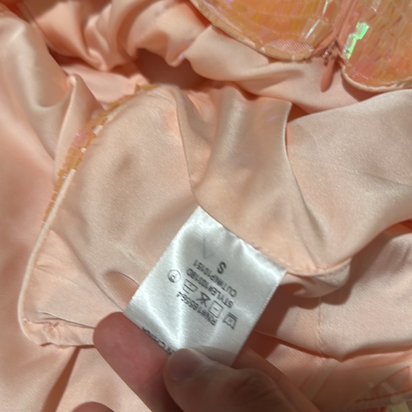 New Pink Peach Sequin Dress - Picture 9 of 9